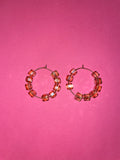 Caramel White Earrings