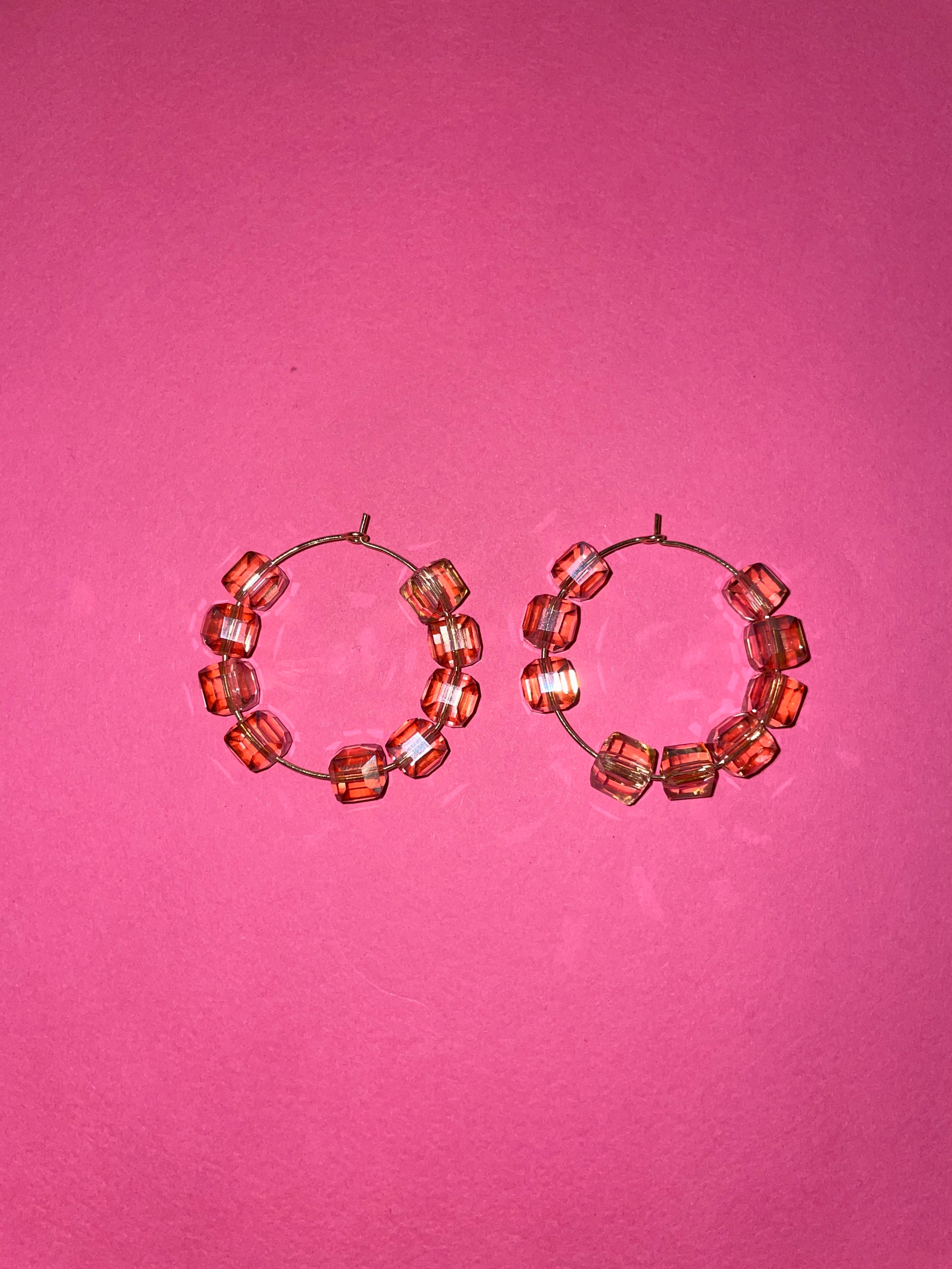 Caramel White Earrings